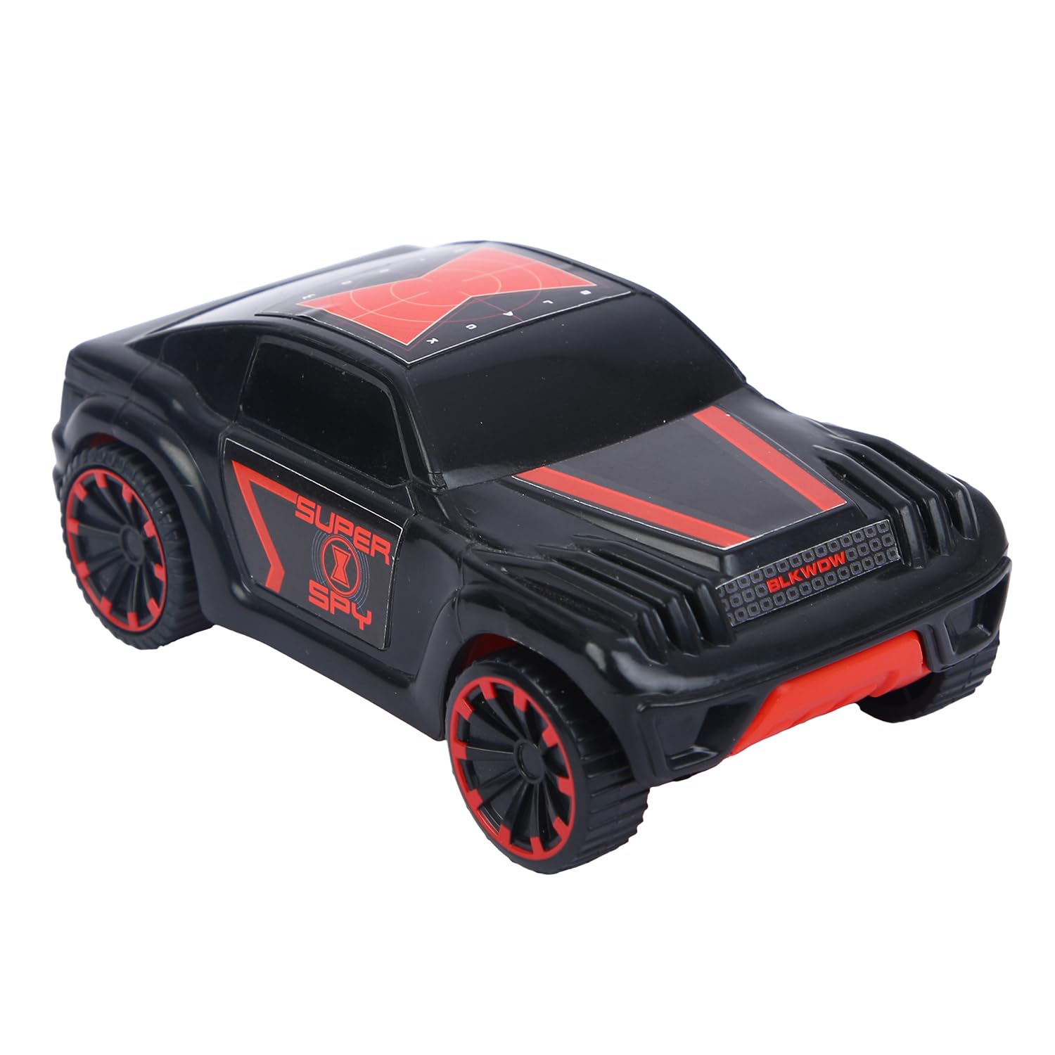SKOODLE Marvel Pull-Back Suv - Black Widow Edition, Marvel Inspired Toy Cars Truck With Sturdy And Long-Lasting Construction, Enhances Motor Skills And Fun Vehicle Toy For Gifting For Kid- Black