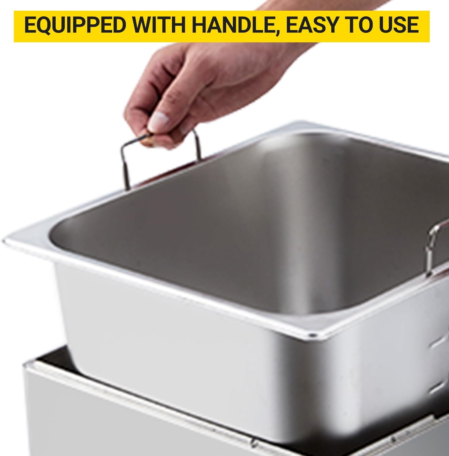 23.2QT Deep fryers, Commercial Deep Fryer 22L Large Dual Tank Electric Countertop Fryer, for Restaurant with 2 Frying Baskets and Lids