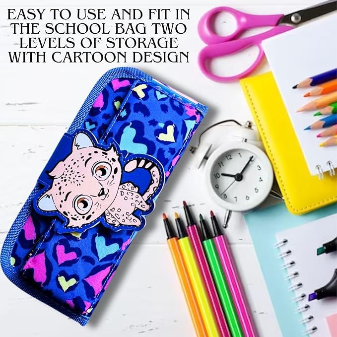Image of Premium Pen Pencil Pouches for Kids Geometry Box for School Stationary Supplies Pencils Pouch for Girl & Boys Aesthetic case with Large Space Geometry Bags for Children Best Birthday Gifts