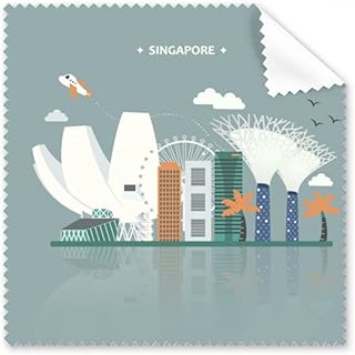 Singapore Famous Places Landmark Cleaning Cloth Phone Screen Glasses Cleaner 5pcs