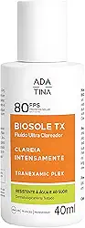 Ada Tina Protetor Solar Facial Fluido Ultra Clareador Biosole TX Fps 80 40ml | Toque Seco | Para Peles com Manchas e Melasma | com Ácido Tranexâmico e Niacinamida