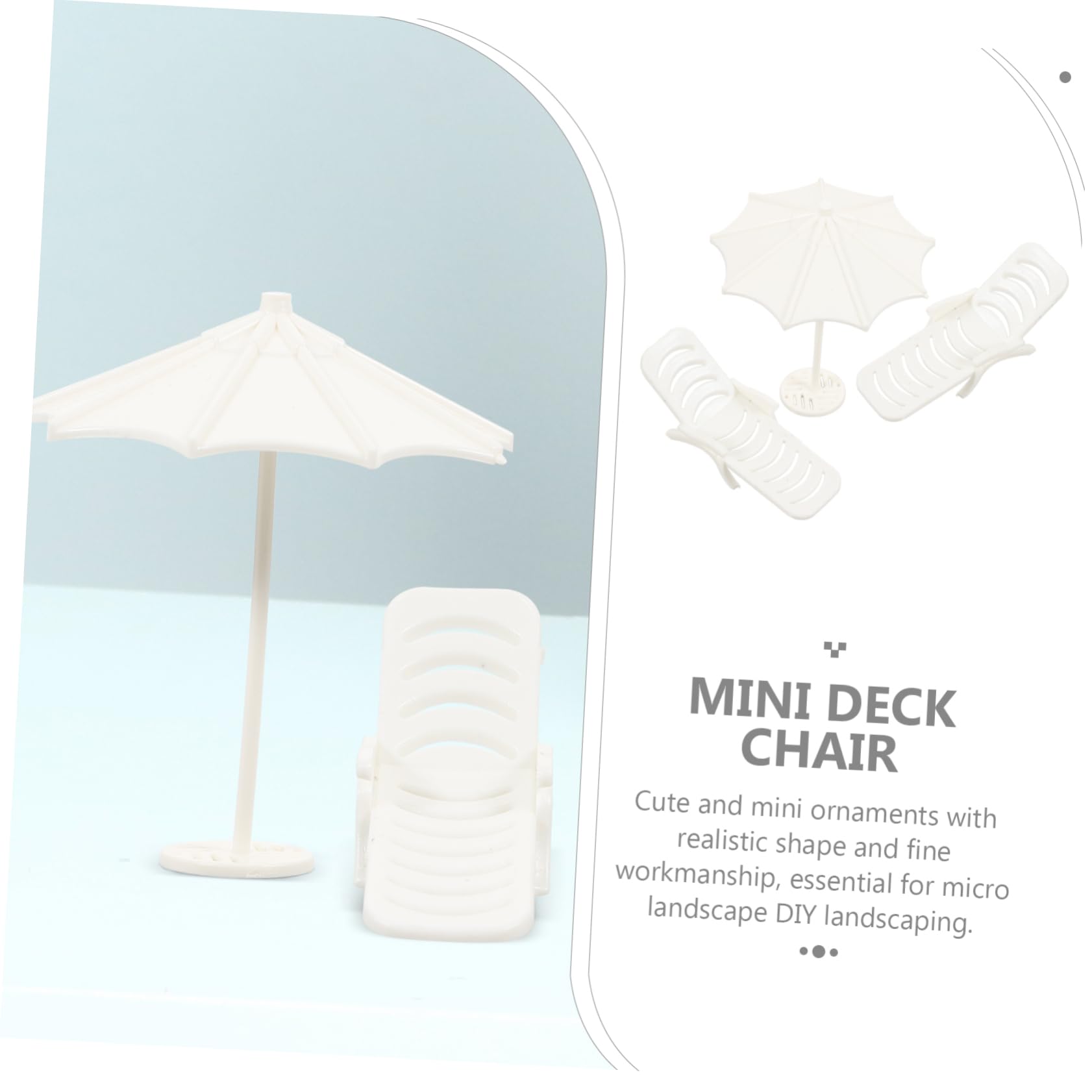 Piscina in miniatura, 5 pezzi, decorazione per casa delle