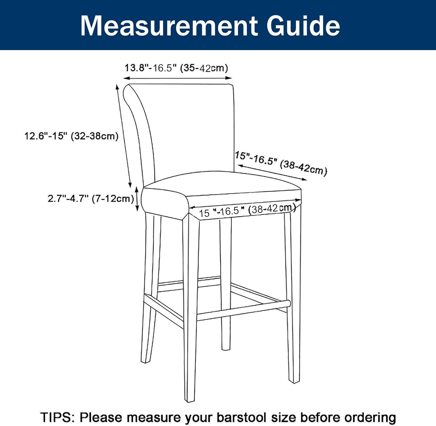 Velvet Bar Stool Cover Stretch Bar Stool Chair Covers Non Slip Stool Cushion Slipcover Washable Bar Stool Seat Covers Removable Slipcover for Kitchen Cafe Dining Room -Gold-6 Pieces