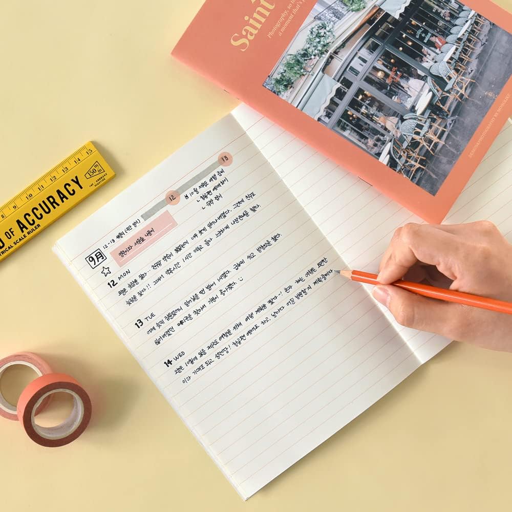 Monolike A5 CAPTURE THE LIFE, PARIS Notebook 6P SET - Line note, Academic note, a portable note, 148x210mm, 48pages