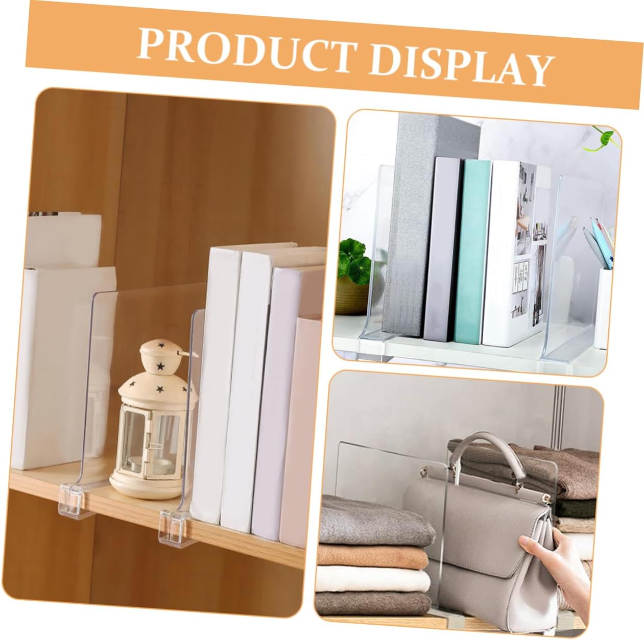 Cabilock Plastic Wardrobe Divider 6pcs Closet Shelf Organizers Home Storage Divider Closet Door Organizer Material