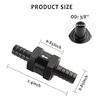 Wholesale Prices 10mm 3/8" Fuel Non Return One Way Check Valve Petrol
