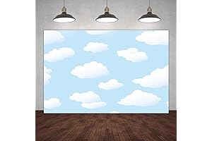 5x3ft White Clouds and Blue Sky Backdrop