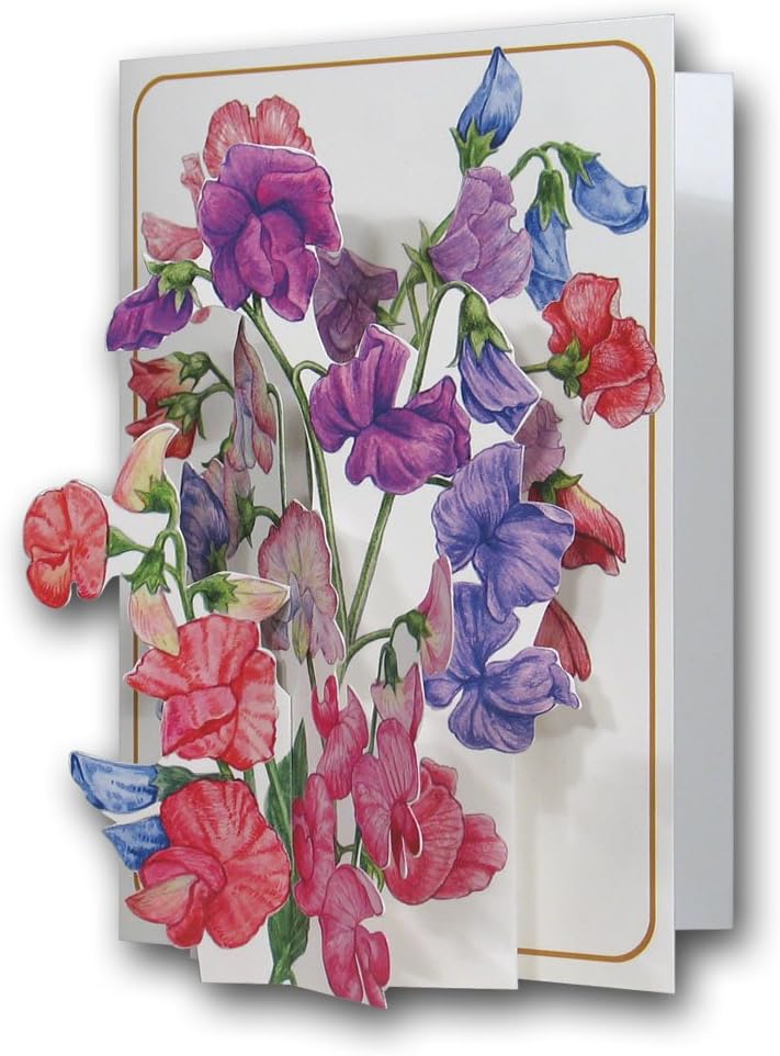 Sweet Peas - a 3D Pop Up Greeting Card from The Pictoria Press