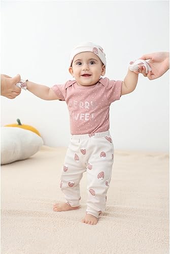 Miniatura 4 de ZAV Conjunto de pantalones de algodón para bebé, 5 unidades de 0 a 12 meses, imprescindibles para bebés de 0 a 12 meses