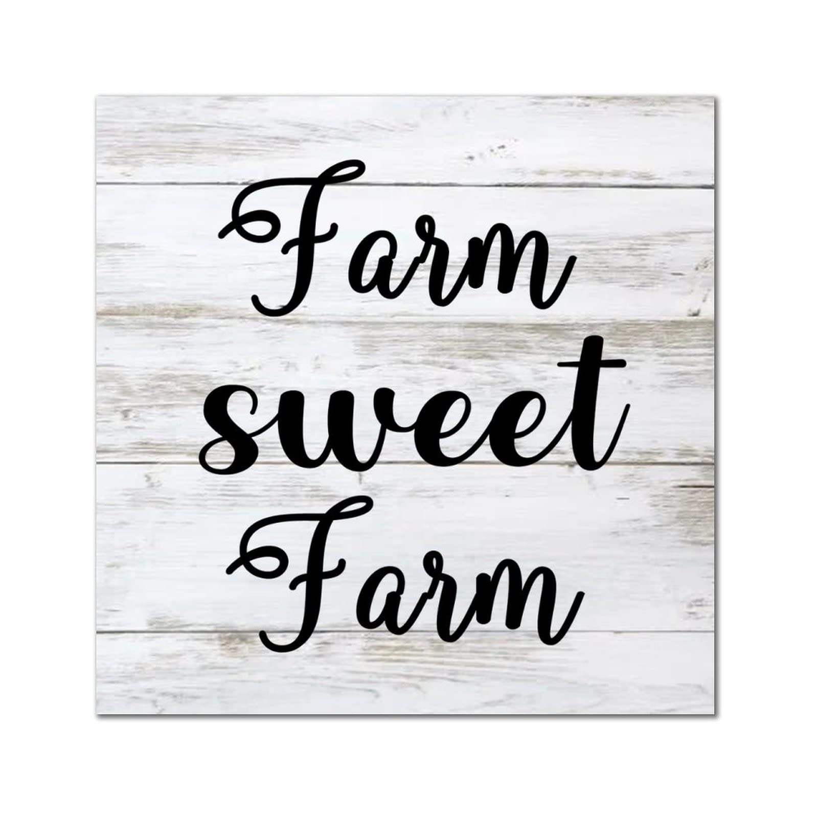Panneau décoratif en bois Farm Sweet Farm aux finitions soignées pour l'habitat