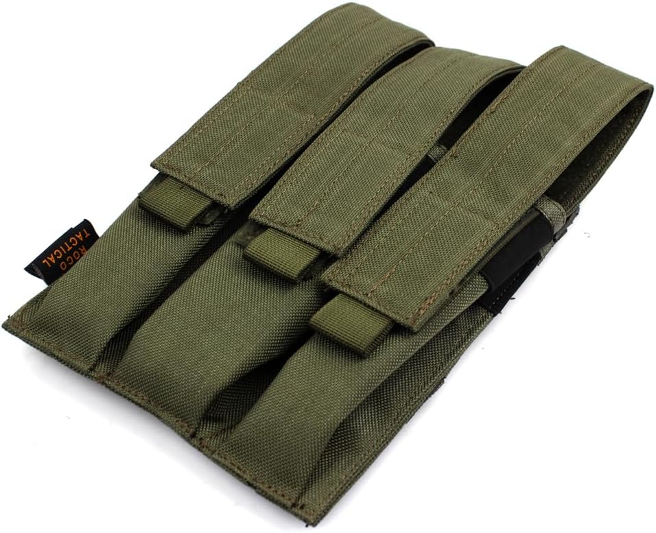 Open Top Triple Kriss 9mm Mag Pouch Tactical Molle MP5 MP7 MP9 Magazine Pouch