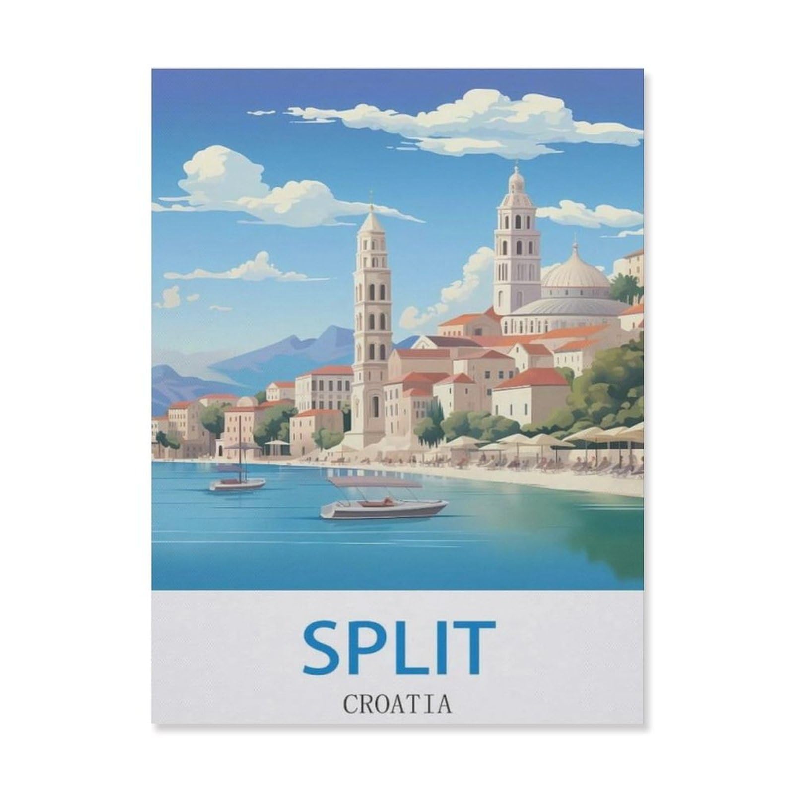 Funny Metal Tin Signs，Split Croatia(15x30cm）