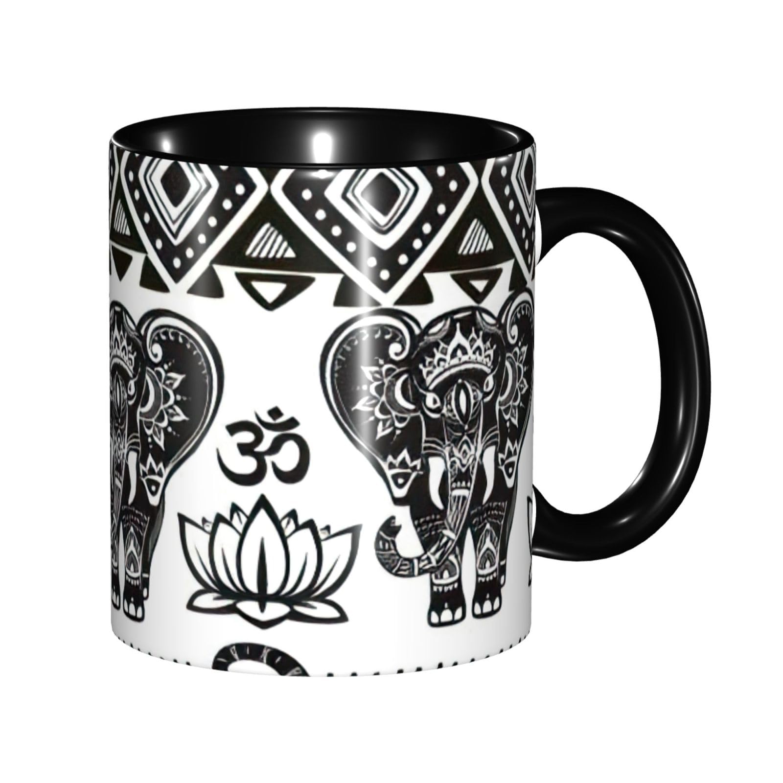 Tasse en céramique éléphant bohème 325 ml et tasses à café élégantes pour femme