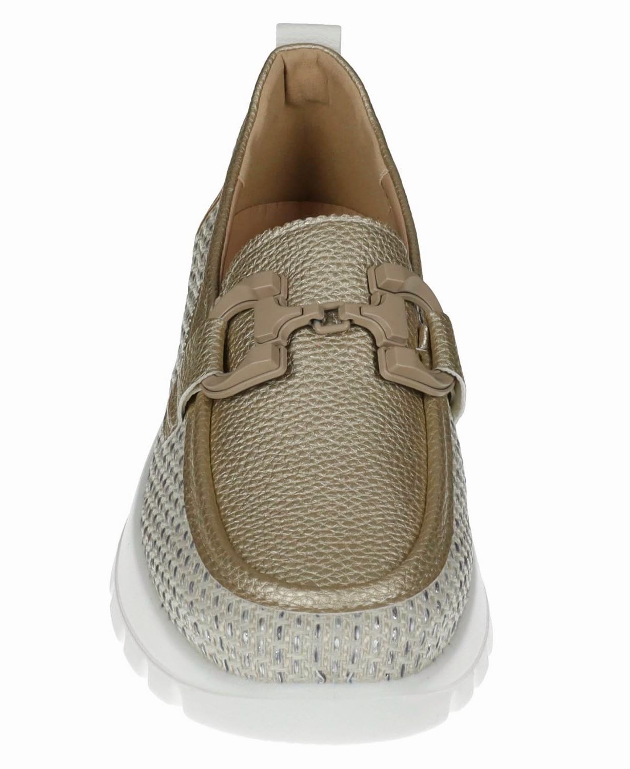 mysoft 25M269 Mocasines Color Patino con Plataforma y Adorno metálico Mujer Zapatos MOCASÍN