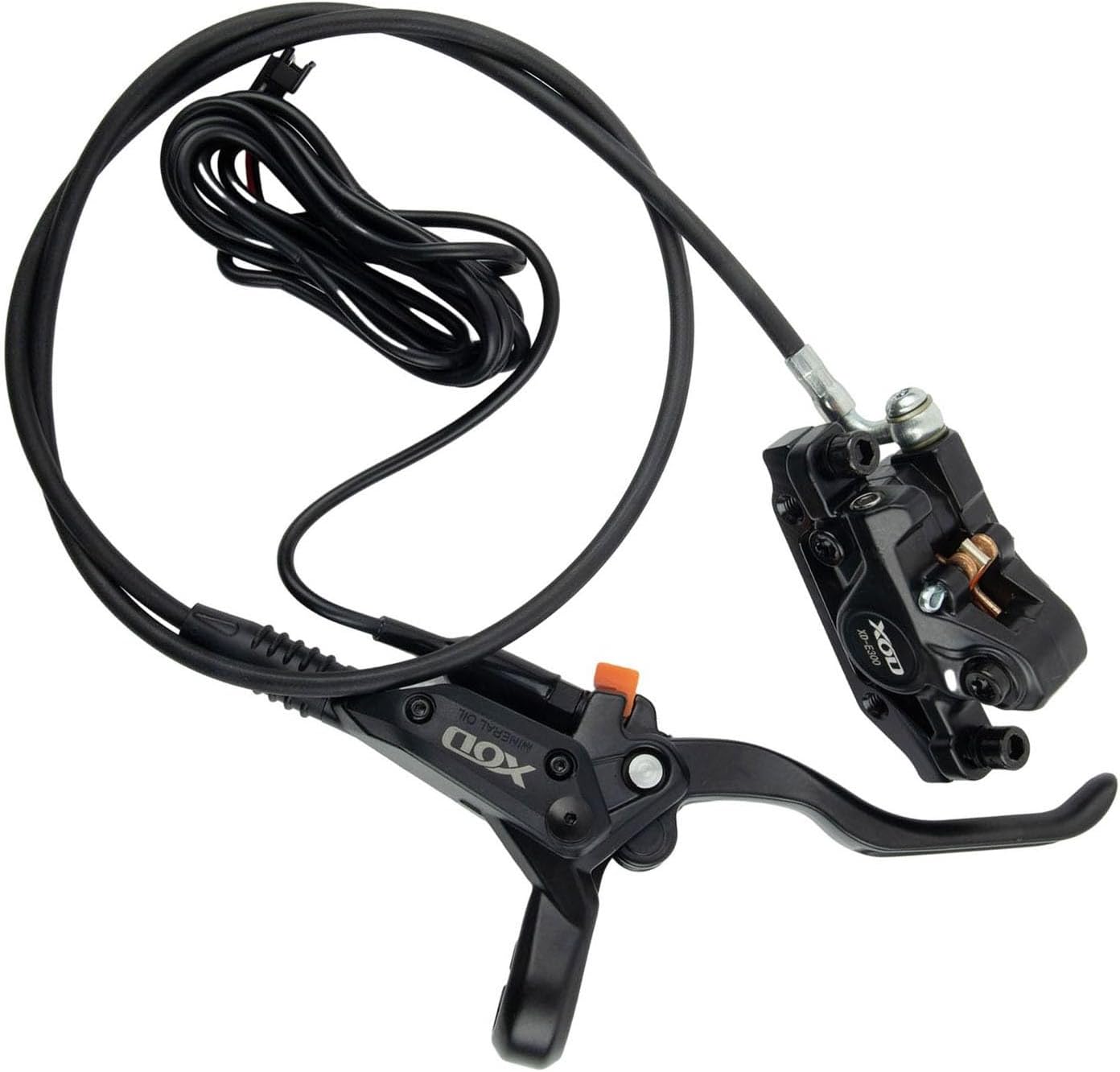 E-Bike Hydraulic Disc Brake Set Electric Power Control Shifter, Aluminum Front 140/160mm Rear 160/180mm Brake Rotors, Left/Right-Front/Rear Braking Direction for Scooter and Motorcycle(Left Rear)