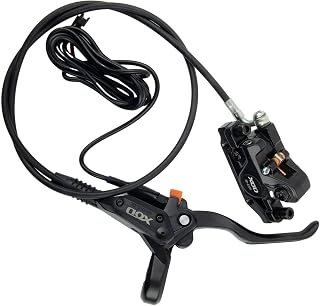 E-Bike Hydraulic Disc Brake Set Electric Power Control Shifter, Aluminum Front 140/160mm Rear 160/180mm Brake Rotors, Left/Right-Front/Rear Braking Direction for Scooter and Motorcycle(Left Rear)