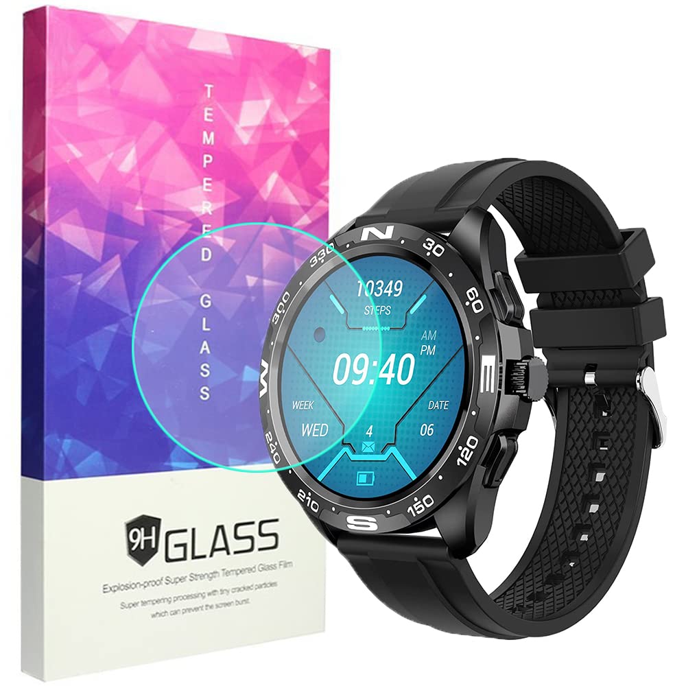 Onetuo Screen Protector Compatible with LEMFO 1.32 Inch Smartwatch I32, 9H Hardness Tempered Glass Screen Protector for LEMFO I32 Smartwatch (Pack of 3)