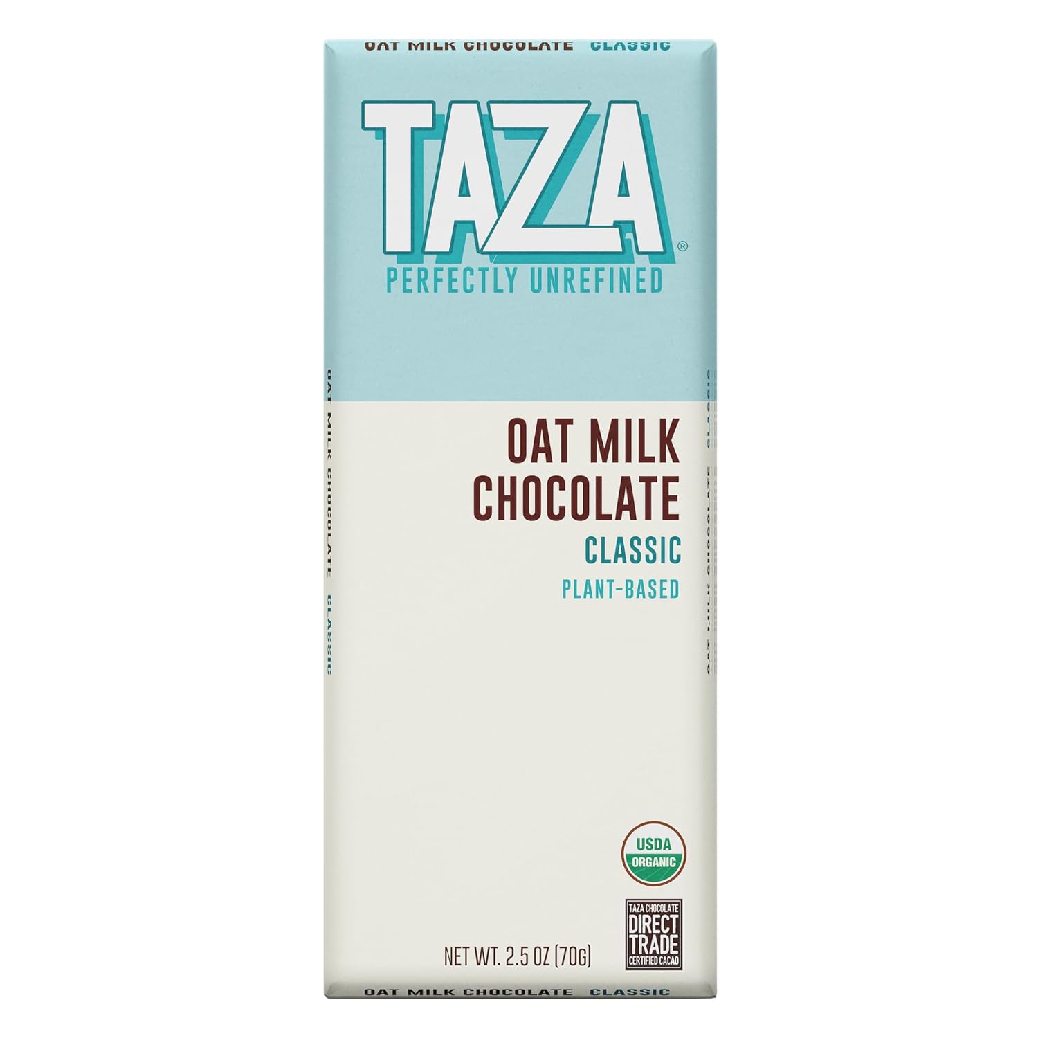 Taza Chocolate Organic Oat Milk Chocolate Bar, Coffee Toffee, 2.5 Ounce (10 Count), Vegan