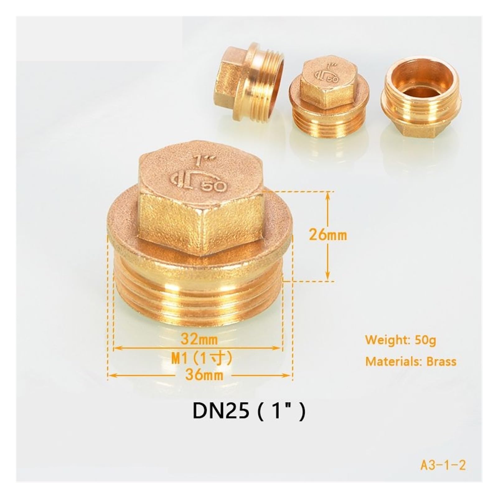 Amazon.co.jp: PHONKOM 配管プラグ DN15 G1/2
