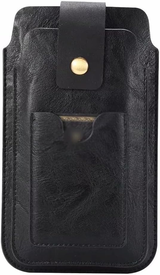 Layer Genuine Leather Waist Bag Men Mobile Phone Belt Clip Holster Case Smartphone Pouch