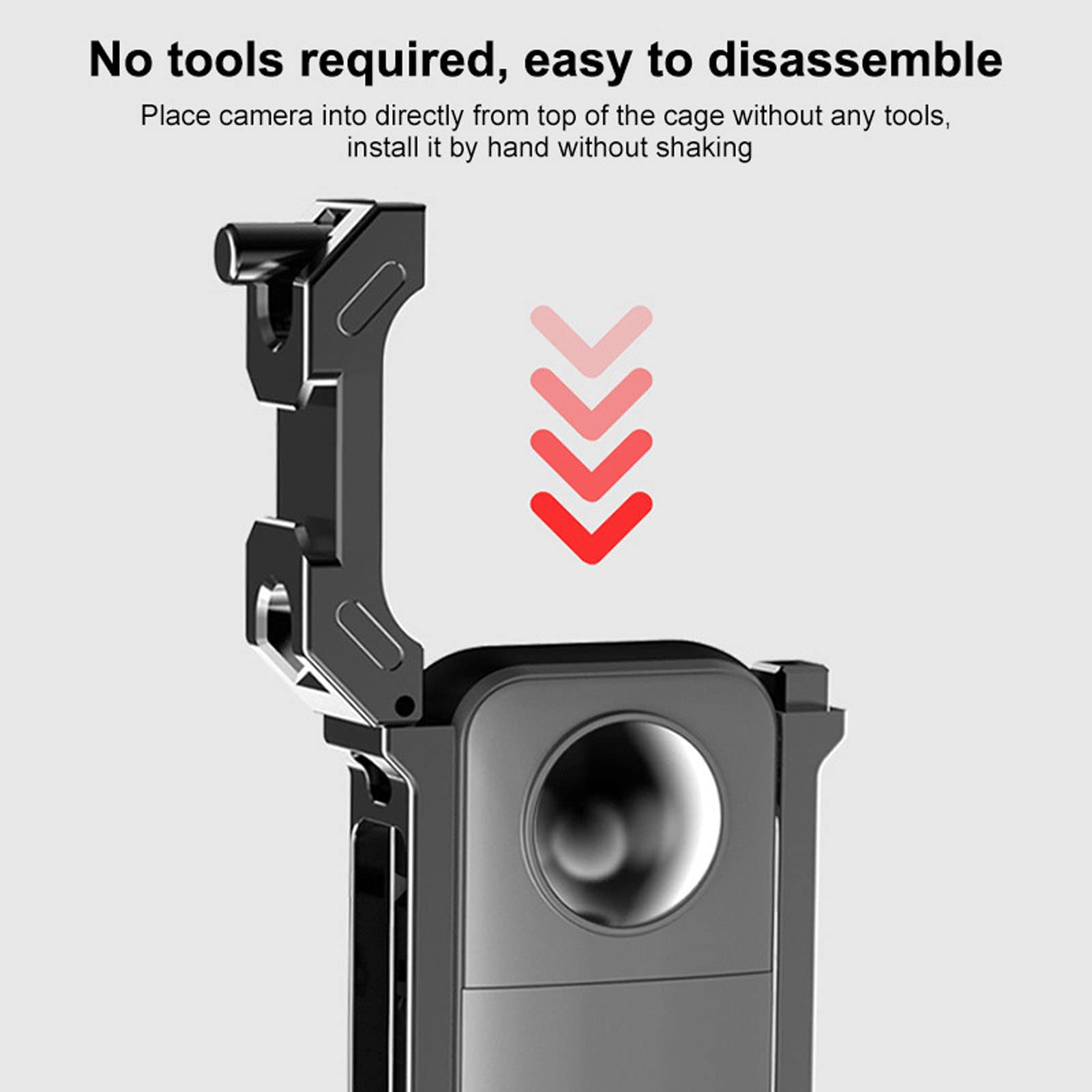 Boîtier de Cadre de Protection X3 en Alliage D'aluminium pour Caméra d'action, Support de Chaussure Froide, Ajustement Précis, Installation Facile pour Les Amateurs de Plein Air