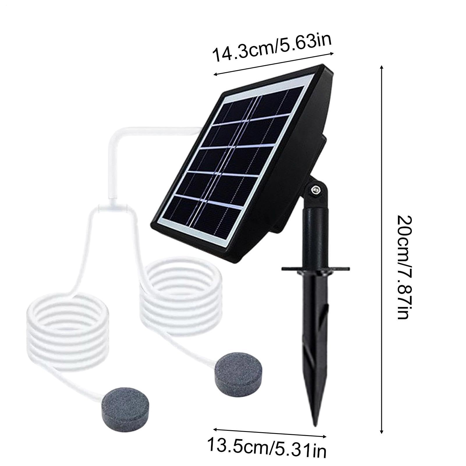 Aeratore Ad Energia Solare Per Laghetto Con Batteria Da 2000 mAh E | Pompa D'Aria Solare Adatto ad acquario, , giardino, cortile e pesca all'aperto