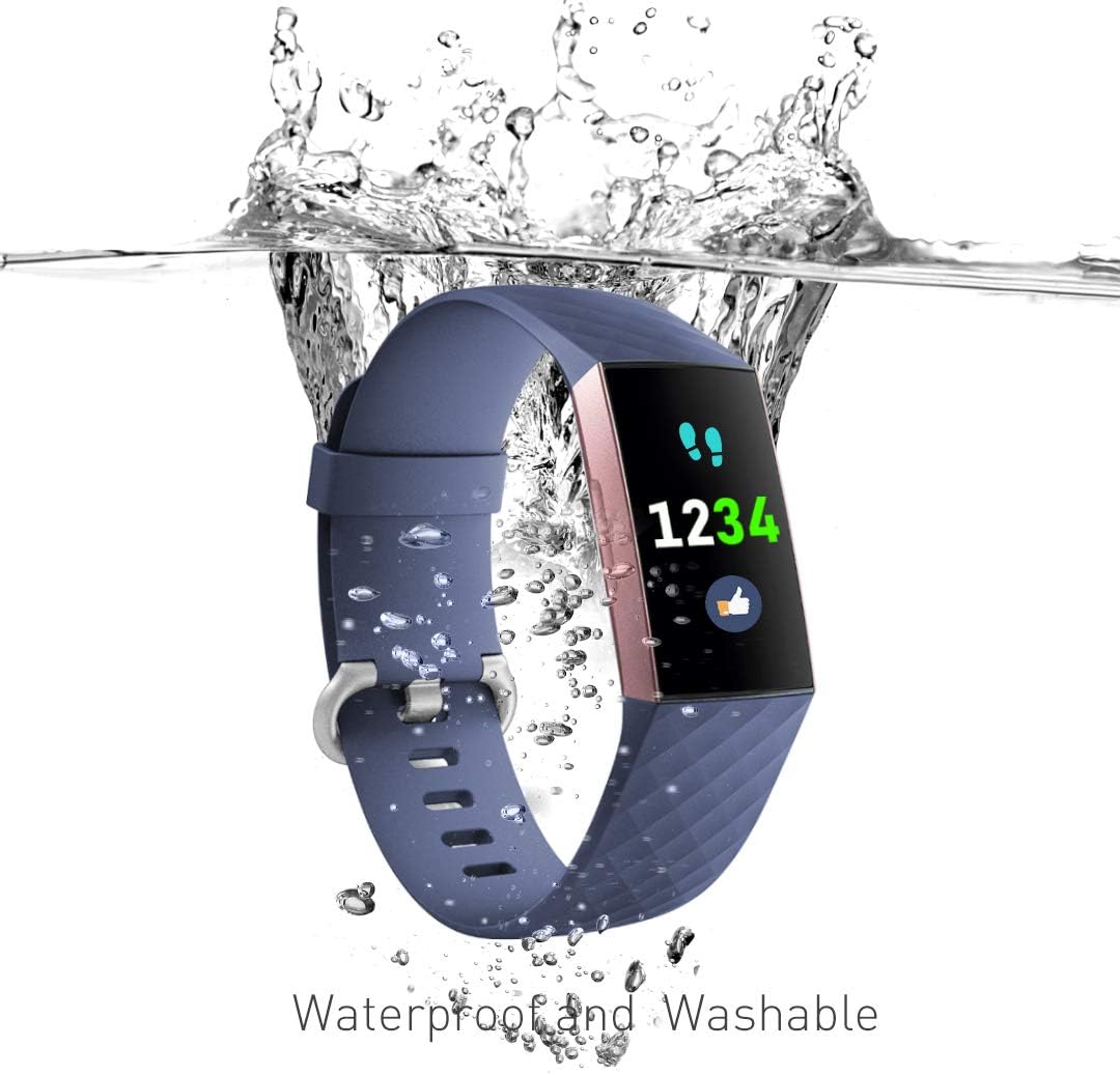 Ouwegaga Bands Compatible for Fitbit Charge 4 and Charge 3 Water Resistant Fitness Wristbands Combo