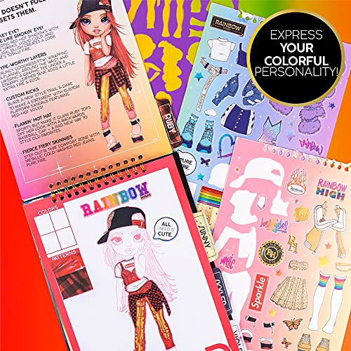 Horizon Group USA Rainbow High Fashion Sketchbook, Color & Create Fashion Looks, Includes Sketchbook, Fun Sleepover Activity, Travel Set, Fashion Design for Kids Ages 6, 7, 8, 9 - Thumbnail 5