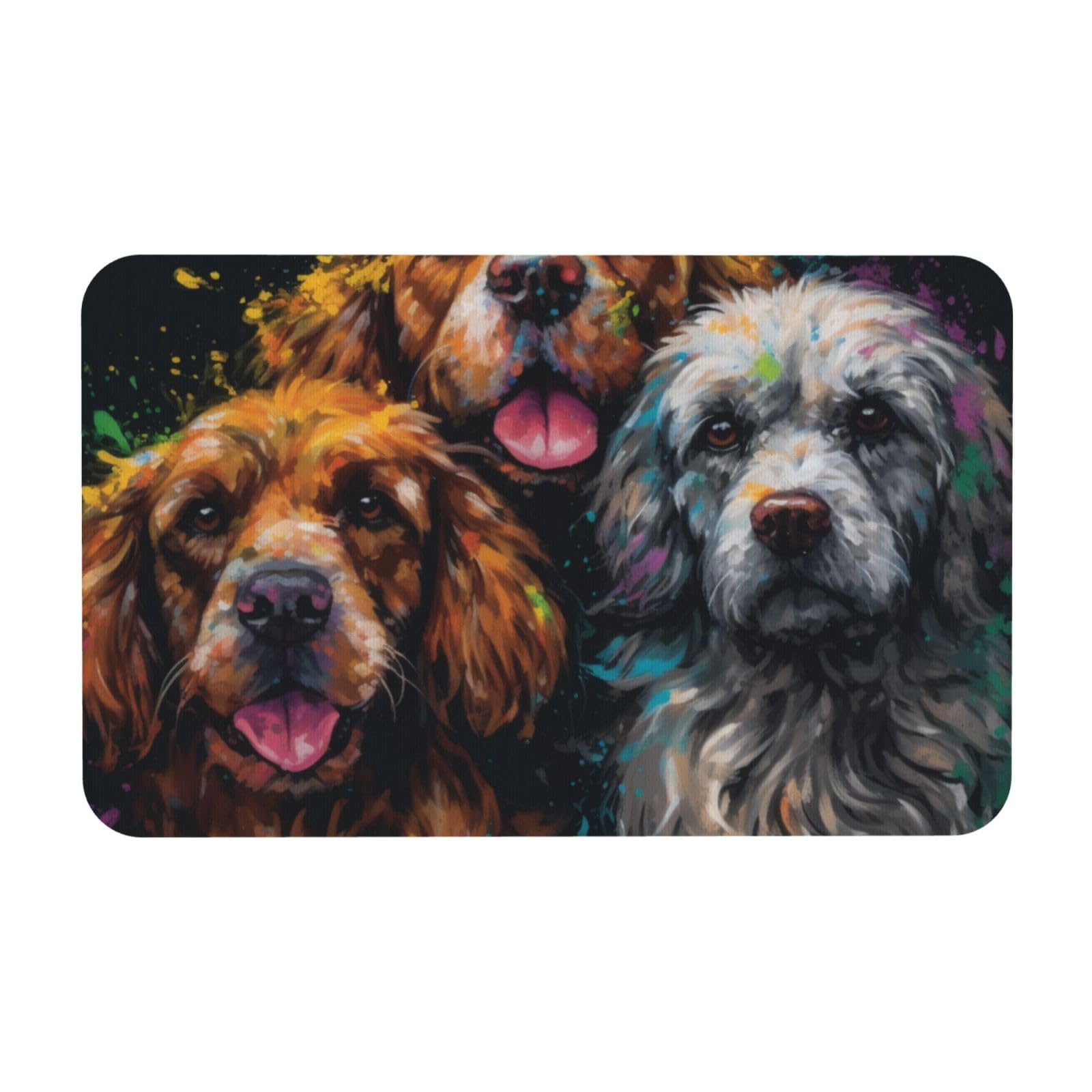 Tapis de bain antidérapant lavable motif carlin pour intérieur moderne