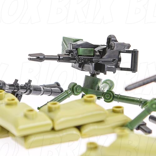 Miniatura 3 de BloxBrix 106 piezas de armas-ametralladoras-rifles compatibles con Lego-Guns, Minifiguras-Add-ons-Base-Military-Toy-Soldiers-Policía,