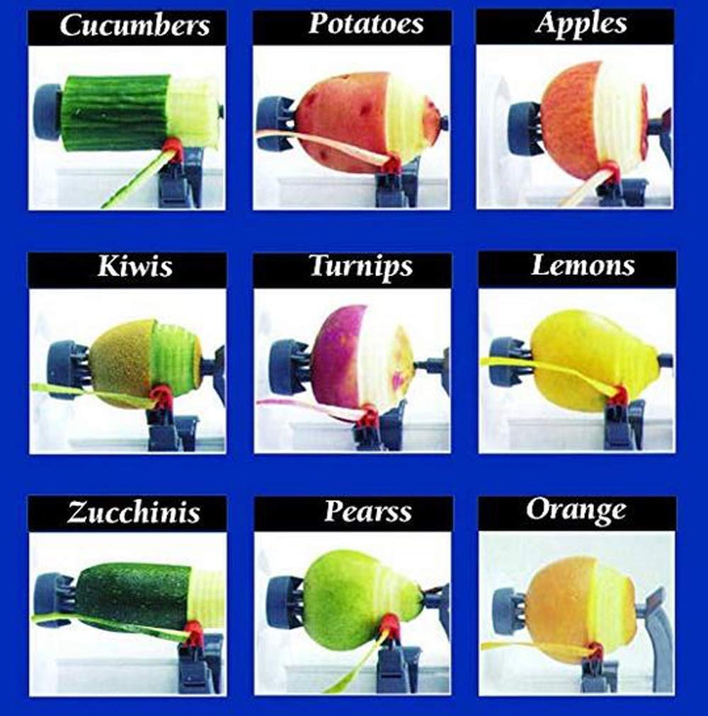 Pelador eléctrico automático giratorio para pelar patatas, pelador de patatas, pelador de patatas, pelador eléctrico multifunción de acero inoxidable para frutas y verduras (negro)