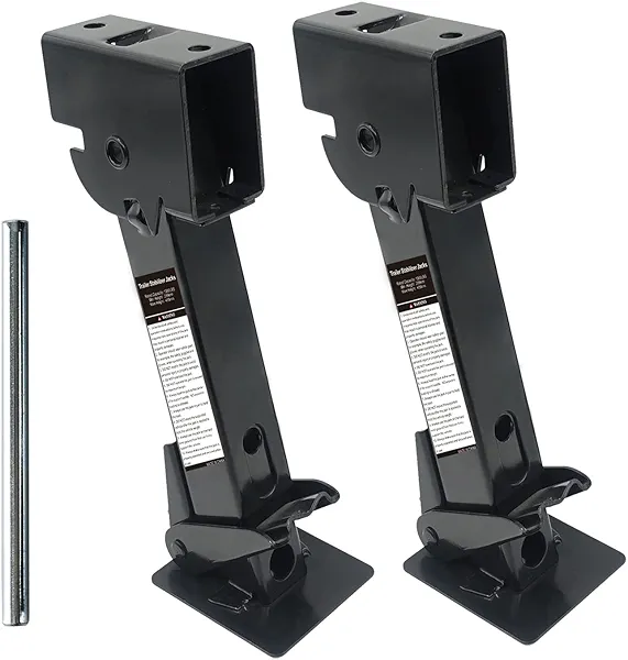 Pair of Trailer Stabilizer Jacks Telescoping RV Camper Accessories for Travel 450kg(1000 Lbs) Capacity Each, 11.5"-18"