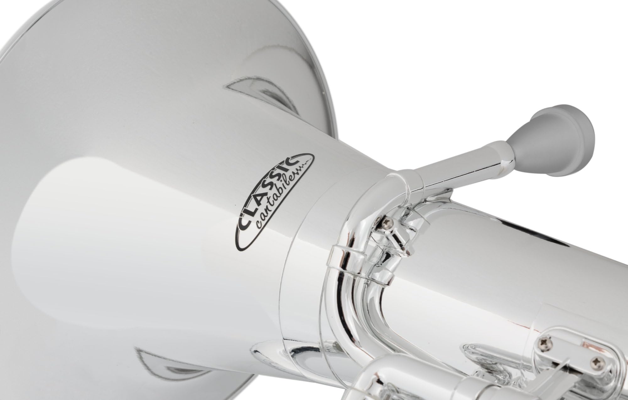 Classic Cantabile MardiBrass Euphonium Bb In Plastica - 4 Valvole In Alluminio - Solo 2,2 Kg - Inclusi Bocchino E Custodia Morbida - Argento