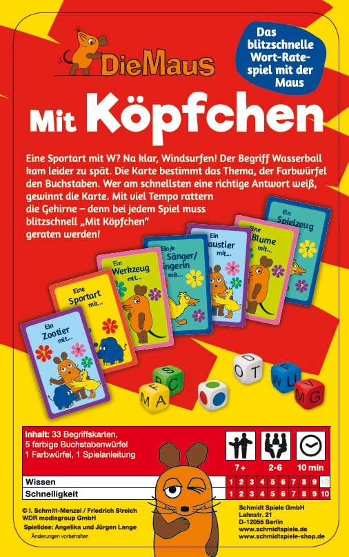 Schmidt Spiele 51255 - Die Maus, Mit Köpfchen – Ansicht 3