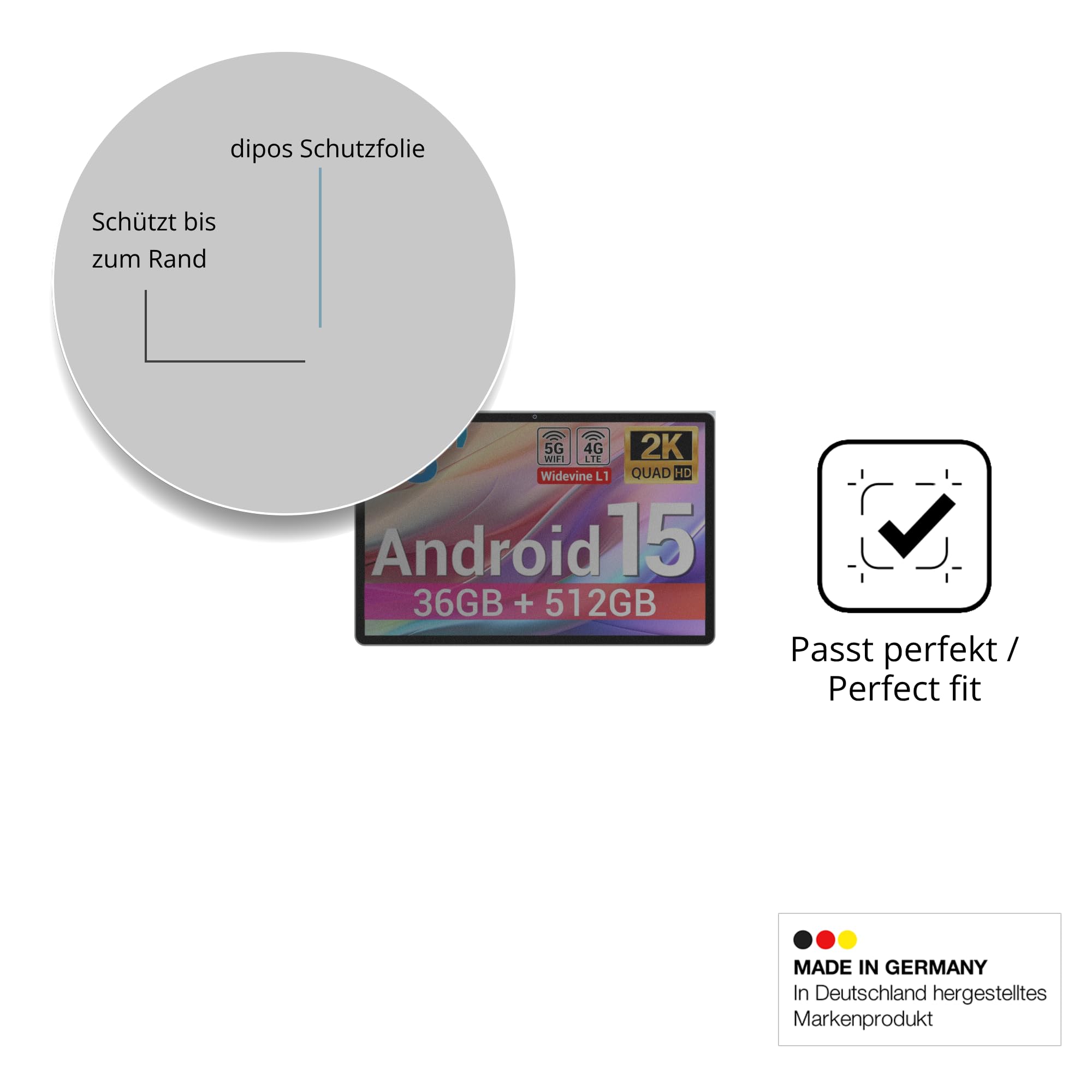 dipos Protector de Pantalla Antiespía para BEYNIVAN Z120 | Película protectora mate, filtro de privacidad 4 vías, ajuste perfecto, antiarañazos, sin burbujas, autoadhesivo