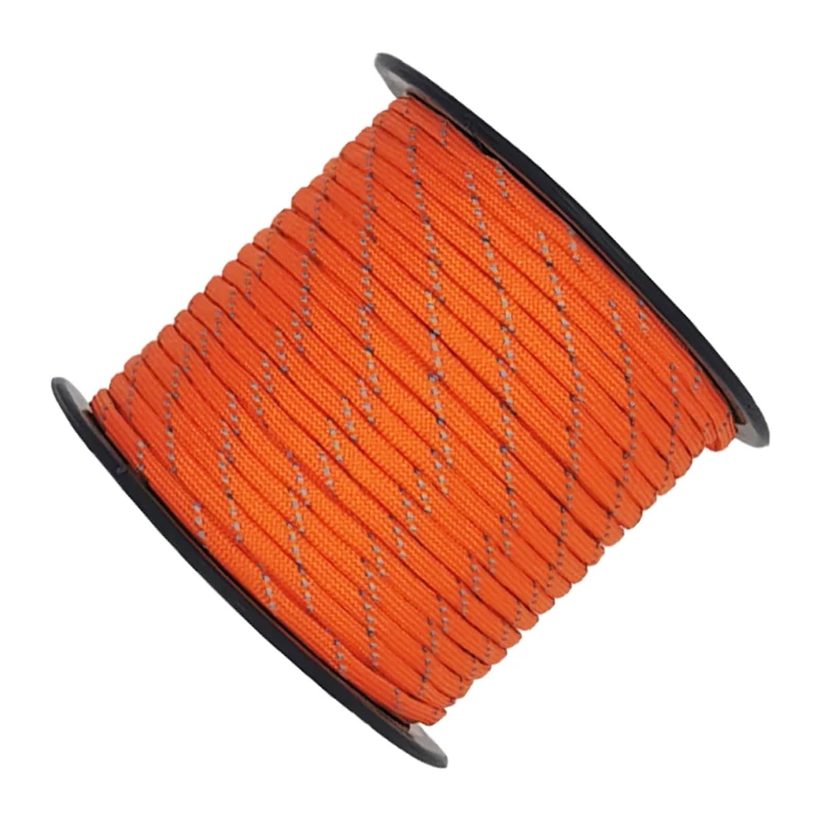 Paracord, Lina 50/100 m wielofunkcyjna 7 rdzeniowa odblaskowa 550 4 mm Camping Outdoor Linka spadochronowa Smycz ratunkowa (czerwona, 30 M)