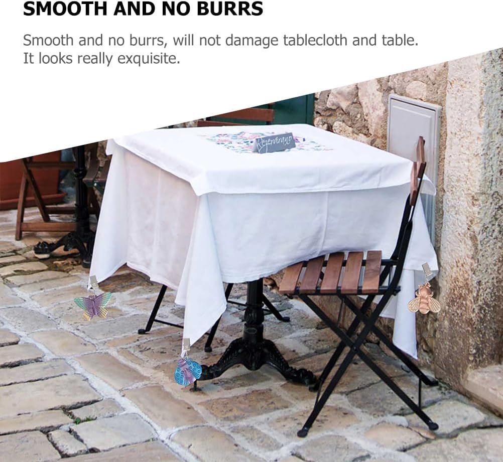UPKOCH Alloy Tablecloth Clips 8 Pack 2.36In Fixed Weights Secure Tablecloth Holders for Outdoor Patio Garden Picnic Camping