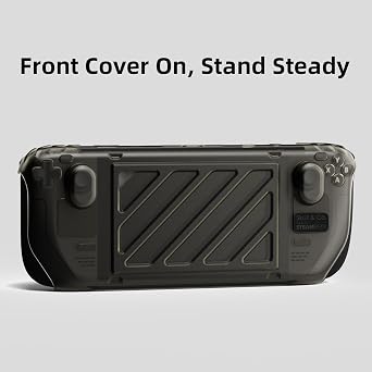 Savage Raven by Skull & Co. HardShell Front Cover Bundle for Steam Deck/OLED StandGrip (GripCase) -Black