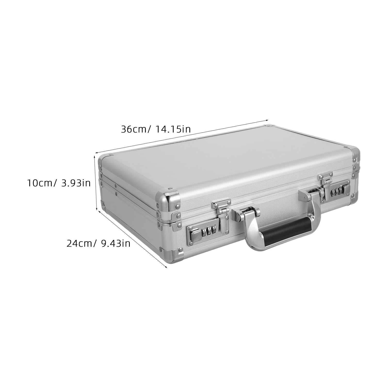 DOITOOL Valigetta Portautensili in Lega di Alluminio 14" Resistente con Lucchetto a Combinazione, Scatola Portaoggetti con Maniglia Ergonomica, Custodia Sicura per Utensili da Lavoro
