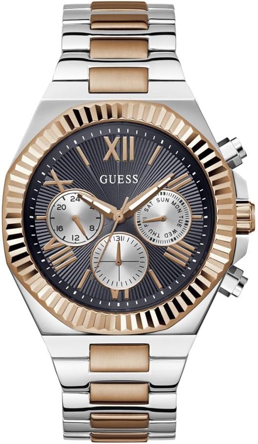 GUESS Two-Tone and Navy Multifunction Watch
