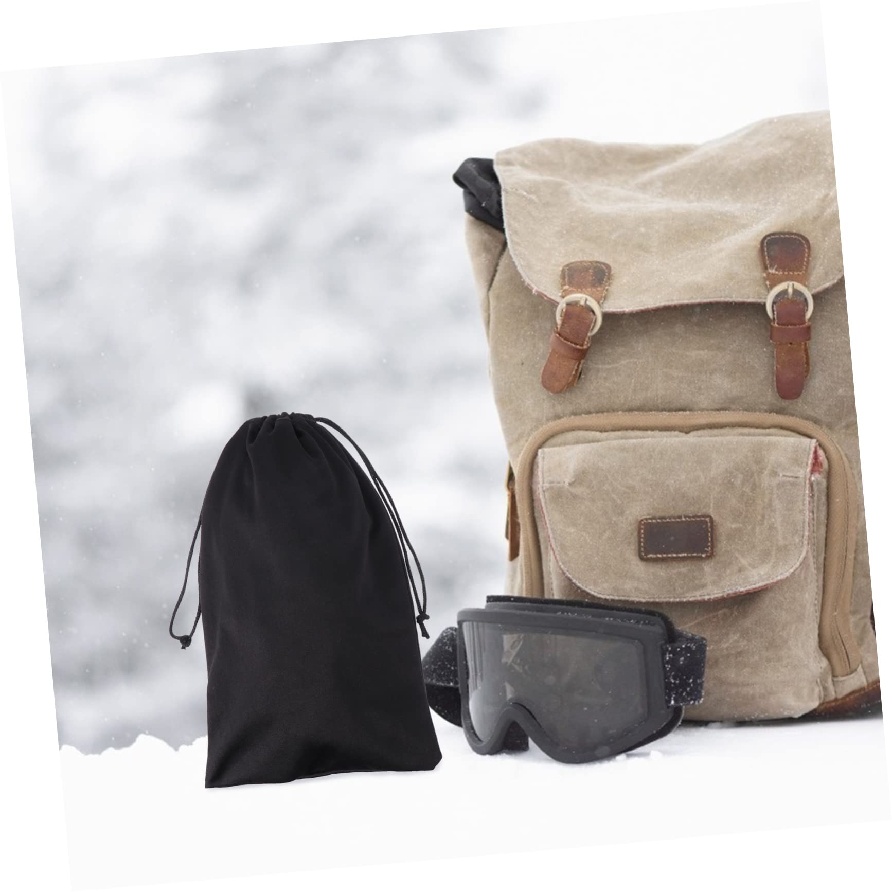 BESPORTBLE 90pièces Pochette De pour Lunettes De Ski Microfibre Rangement avec Cordon De Serrage pour Masques De Ski Et Lunettes De Neige Couleurs Uniques Et Pratiques