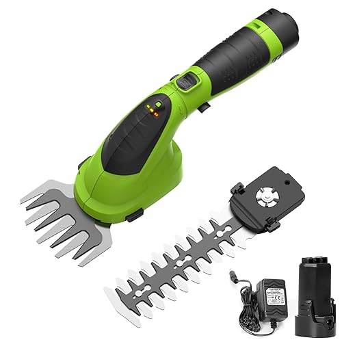 Cisaille Sculpte-Haie et Taille-Herbes sans Fil 7,2V, Cisaille à Gazon
