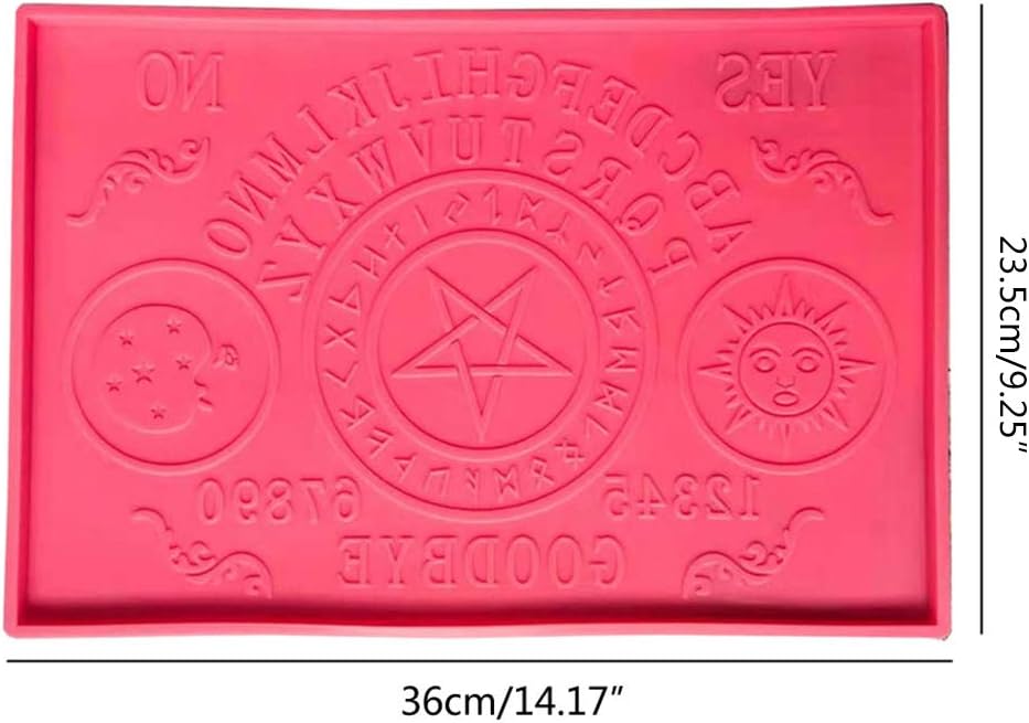 Oujia Board Planchette Divination Large Tray Resin Silicone Molds Agate Tray Serving Board Fruit Tray Resin Molds Crafts