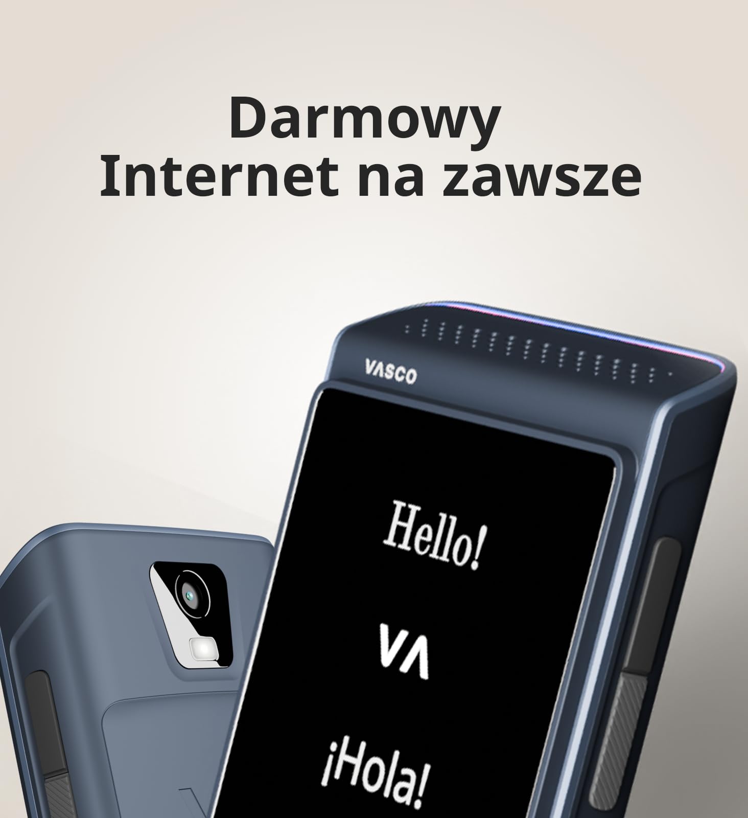 Vasco Translator Q1 | Klonowanie głosu | Tłumacz rozmów tel.| Slate Blue | Klonowanie głosu | Tłumacz rozmów tel.| Kontekstowy tłumacz AI | 113 języków | Internet bez limitu | 99% dokładności