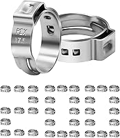 Vista 9 de Paquete de 200 abrazaderas PEX de 3/4 pulgadas, abrazaderas de manguera de oreja única de acero inoxidable