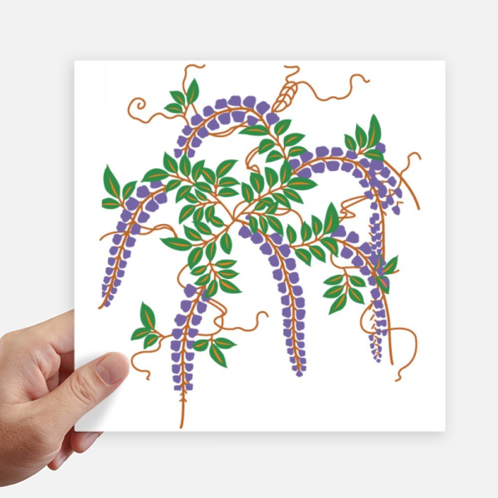 Sticker culture japonaise fleur pourpre décalcomanie grand format mur et ordinateur