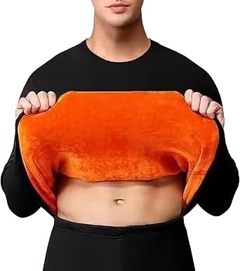 Mens Thermal Underwear Long Johns with Gold Fleece Lined Base Layer Cold Weather Top and Bottom Warm Winter Clothes