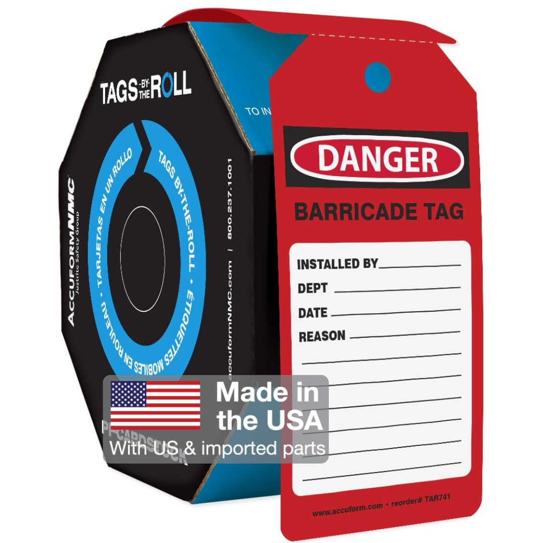 Amazon | AccuformNMC 100 Danger Barricade Tag Red Tags by