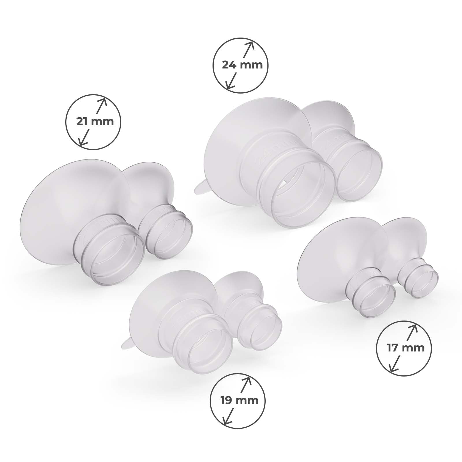 Kinderkraft GENTLEFLOW Tiralatte Elettrico Doppio, 3 modalità, 9 livelli di aspirazione, uso singolo o doppio, 5 misure di coppe 17–27 mm, biberon 180 ml, batteria 1800 mAh, ricarica USB-C, Rosa