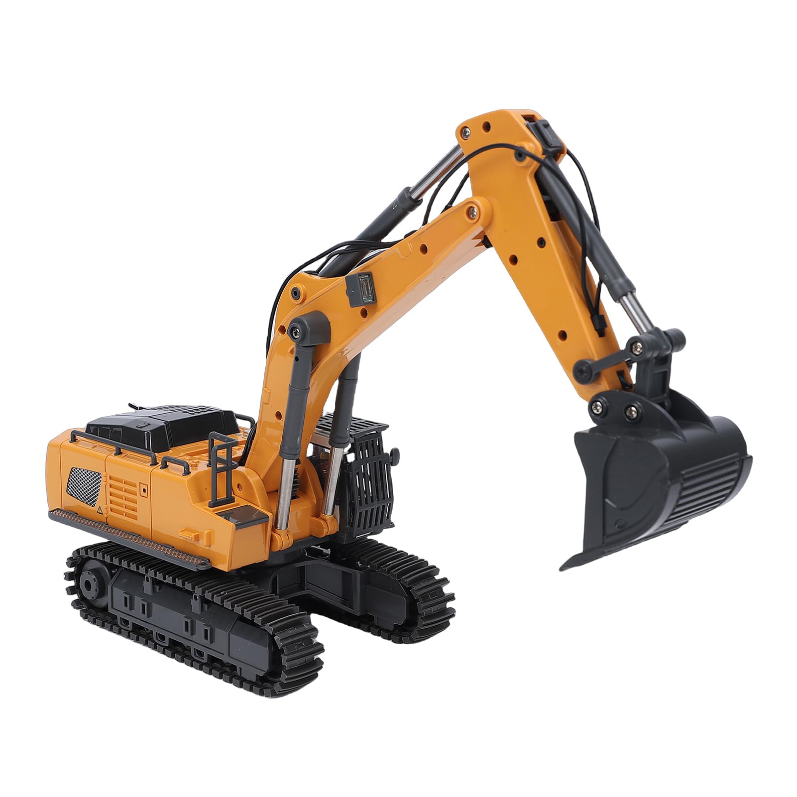 Excavadora Teledirigida a Escala 1/50 con Luces LED y Efectos de Sonido para un Modelo Realista de Maquinaria de construcción. Vehículo Teledirigido de 2,4 GHz.